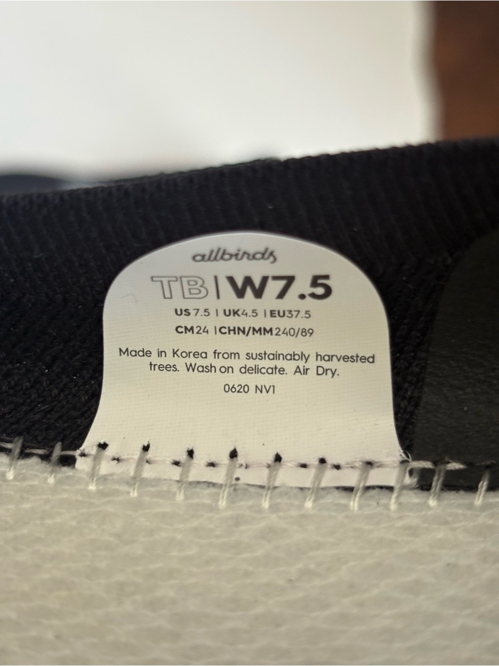 allbirds Black Mesh Knit Ballet Flats - Women's Slip-On Ballet Shoes Sz 7.5 - Picture 8 of 10